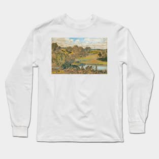 Extensive Landscape With River by Childe Hassam Long Sleeve T-Shirt
